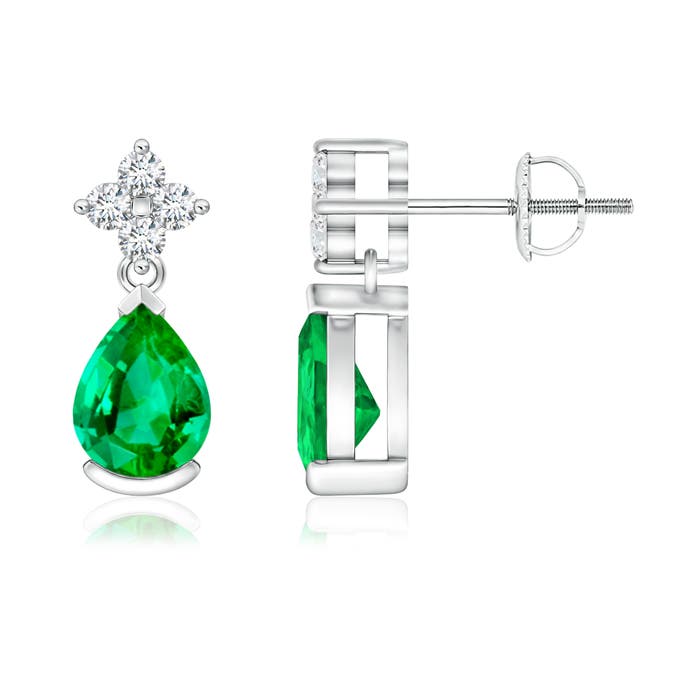 AAA - Emerald / 1.34 CT / 14 KT White Gold