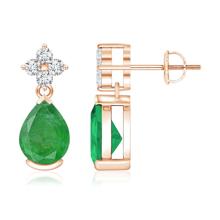 A - Emerald / 2.18 CT / 14 KT Rose Gold