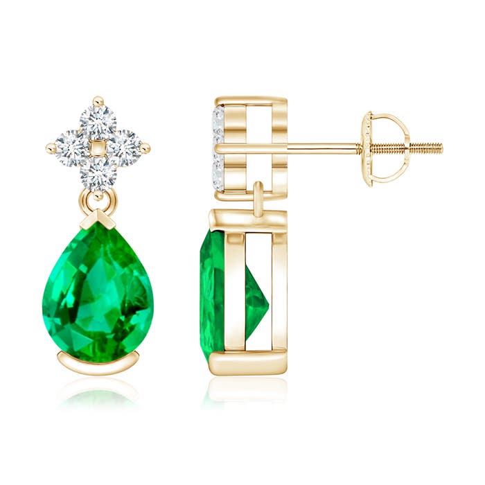 AAA - Emerald / 2.18 CT / 14 KT Yellow Gold