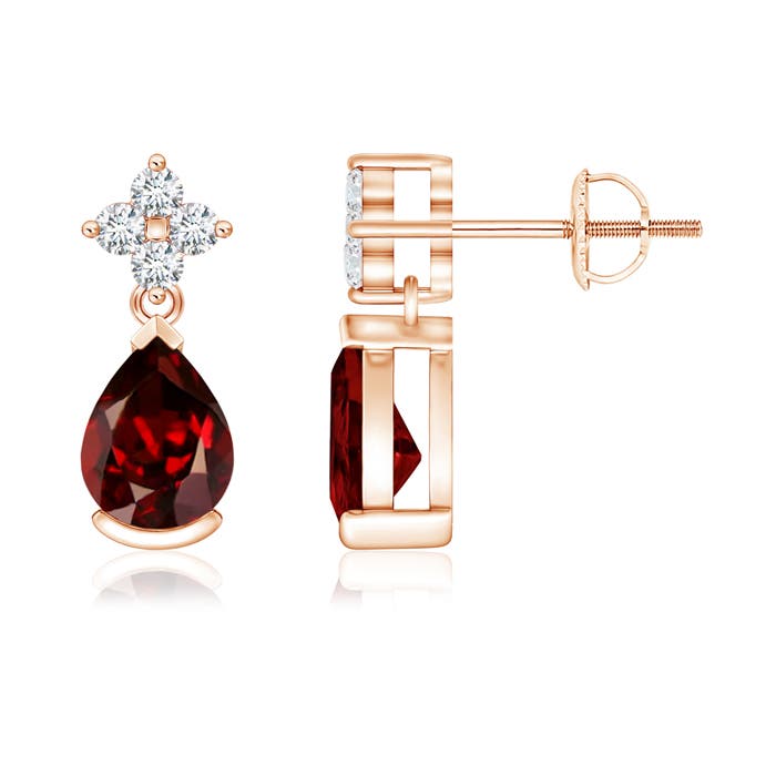 AAAA - Garnet / 1.84 CT / 14 KT Rose Gold