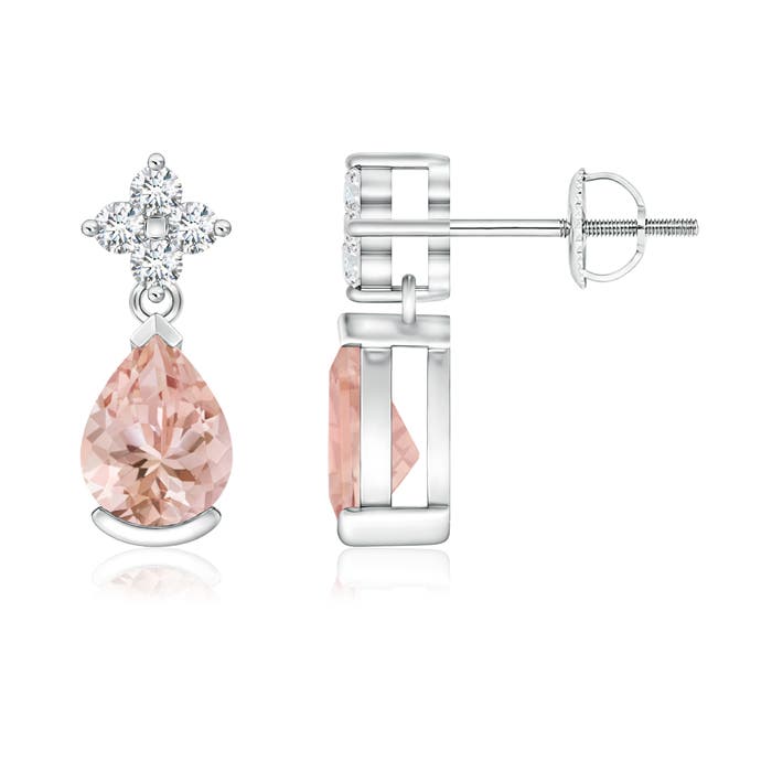 AAAA - Morganite / 1.34 CT / 14 KT White Gold