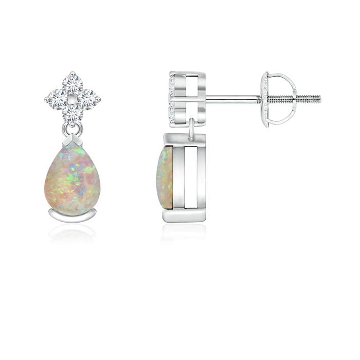 AAAA - Opal / 0.6 CT / 14 KT White Gold