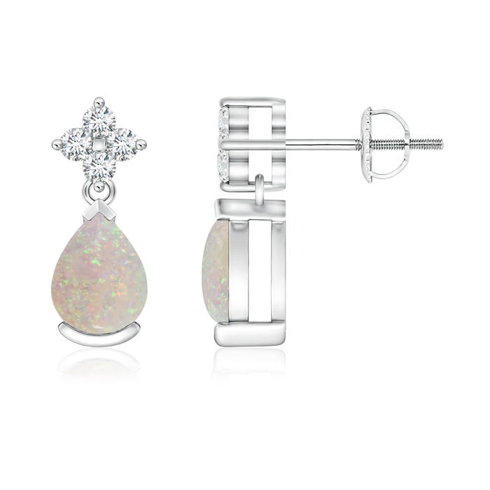 AA - Opal / 0.98 CT / 14 KT White Gold