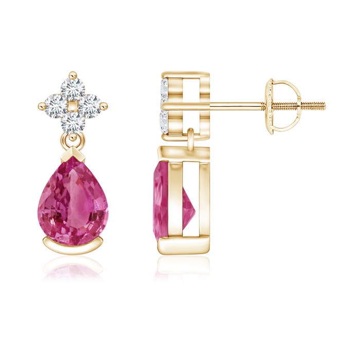 AAAA - Pink Sapphire / 1.64 CT / 14 KT Yellow Gold