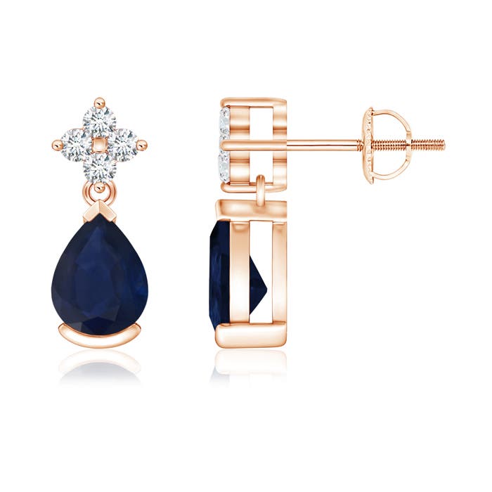 A - Blue Sapphire / 1.64 CT / 14 KT Rose Gold