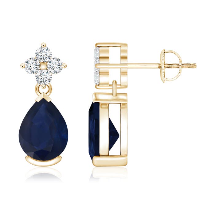 A - Blue Sapphire / 2.58 CT / 14 KT Yellow Gold