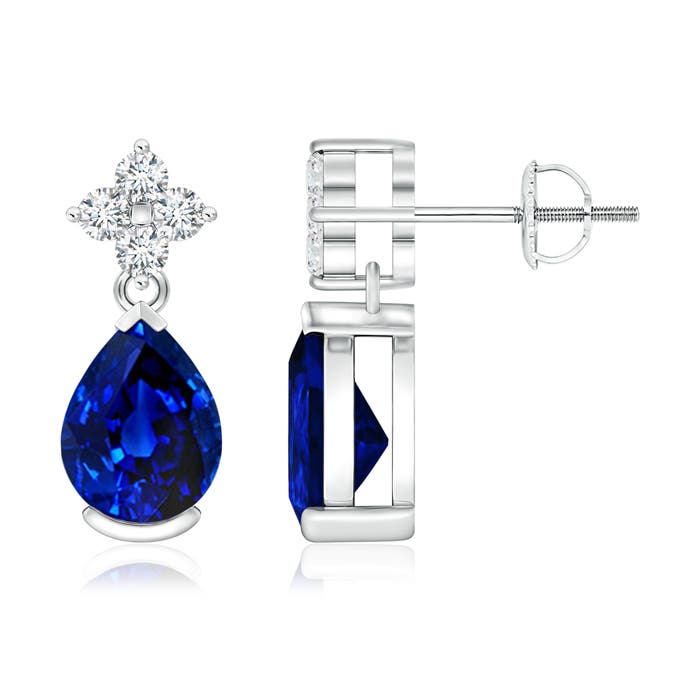 AAAA - Blue Sapphire / 2.58 CT / 14 KT White Gold