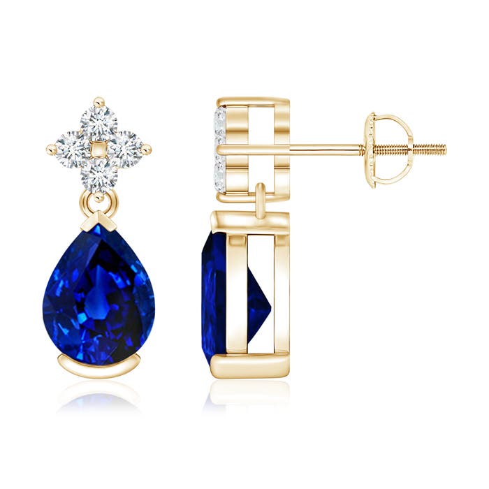 AAAA - Blue Sapphire / 2.58 CT / 14 KT Yellow Gold