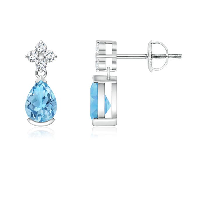 A - Swiss Blue Topaz / 1.04 CT / 14 KT White Gold