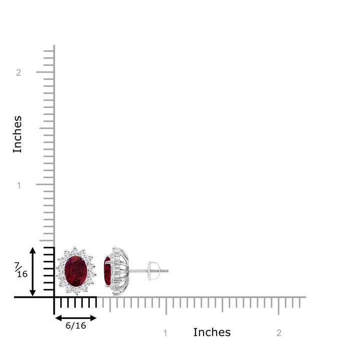 AA - Garnet / 2.39 CT / 14 KT White Gold