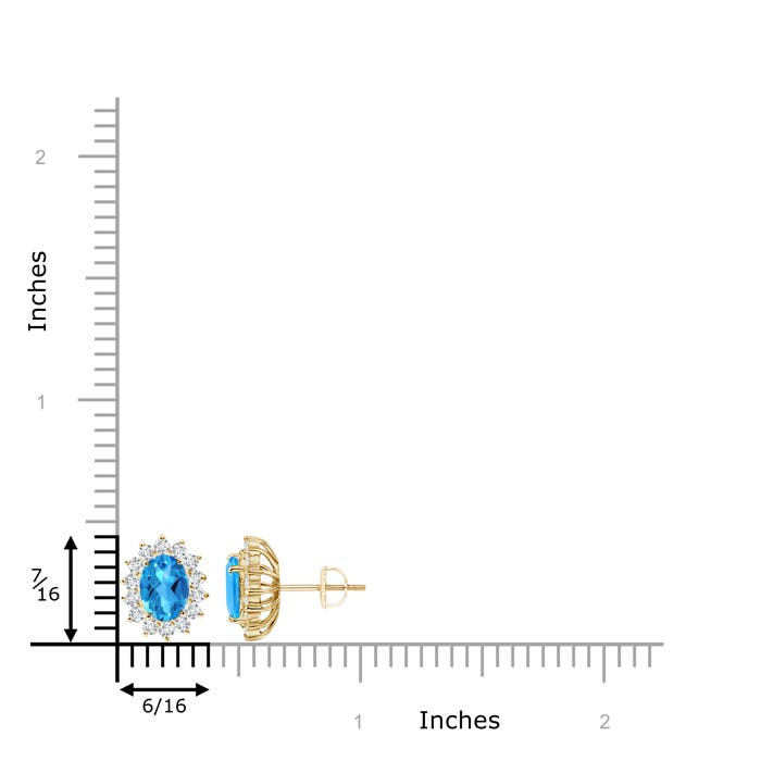 AAAA - Swiss Blue Topaz / 2.49 CT / 14 KT Yellow Gold