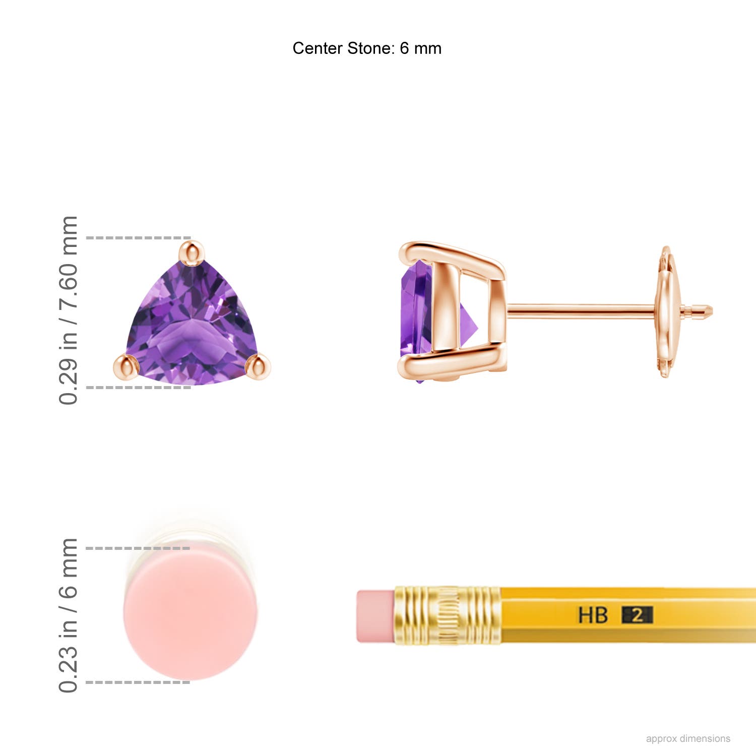 AA - Amethyst / 1.4 CT / 14 KT Rose Gold