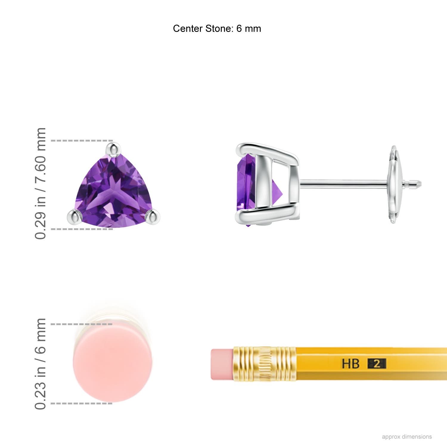 AAA - Amethyst / 1.4 CT / 14 KT White Gold