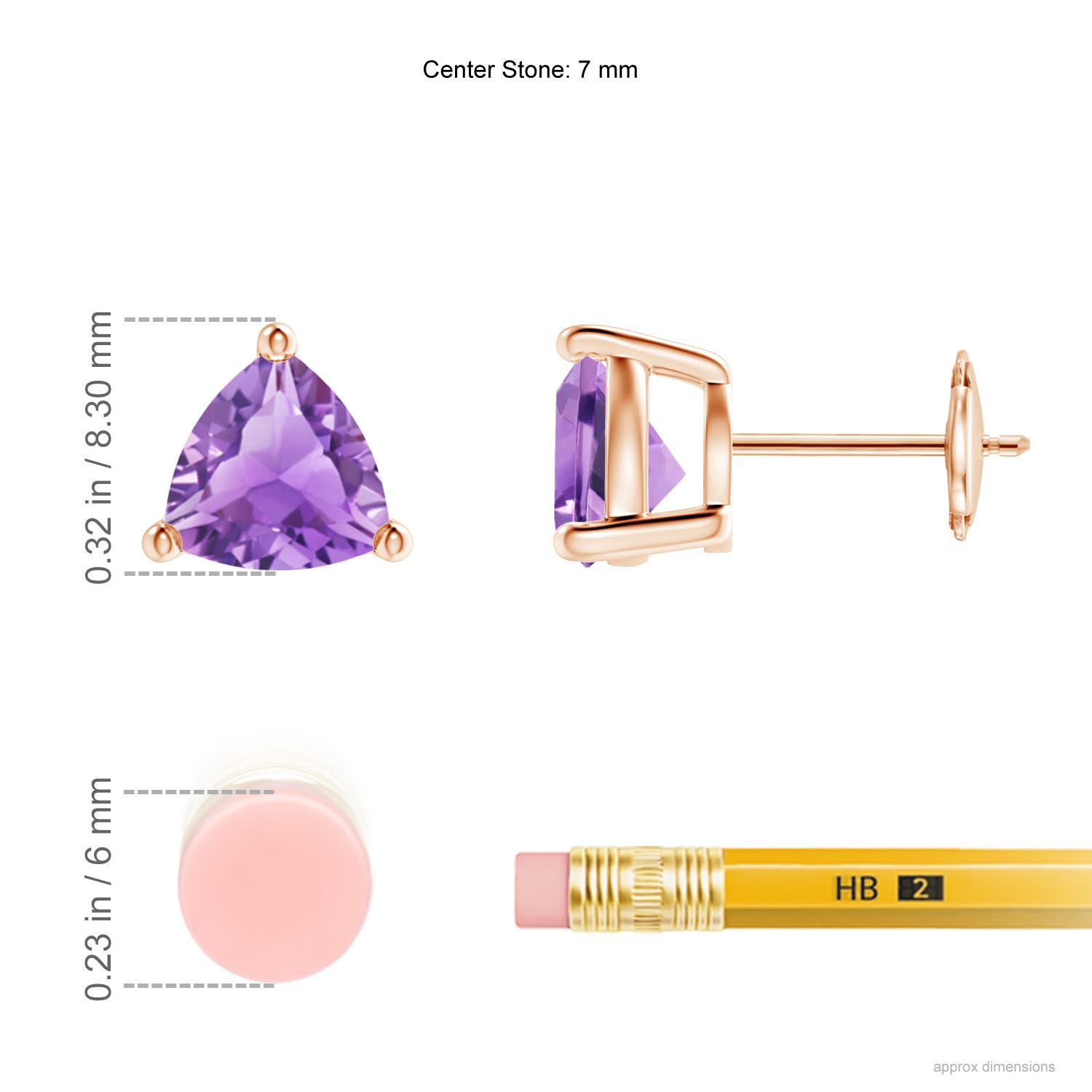 A - Amethyst / 2.2 CT / 14 KT Rose Gold