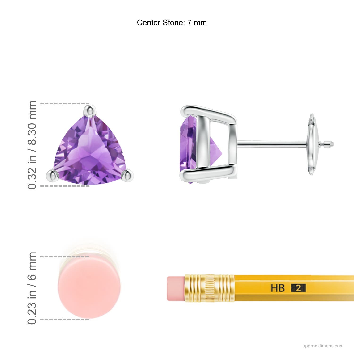 A - Amethyst / 2.2 CT / 14 KT White Gold