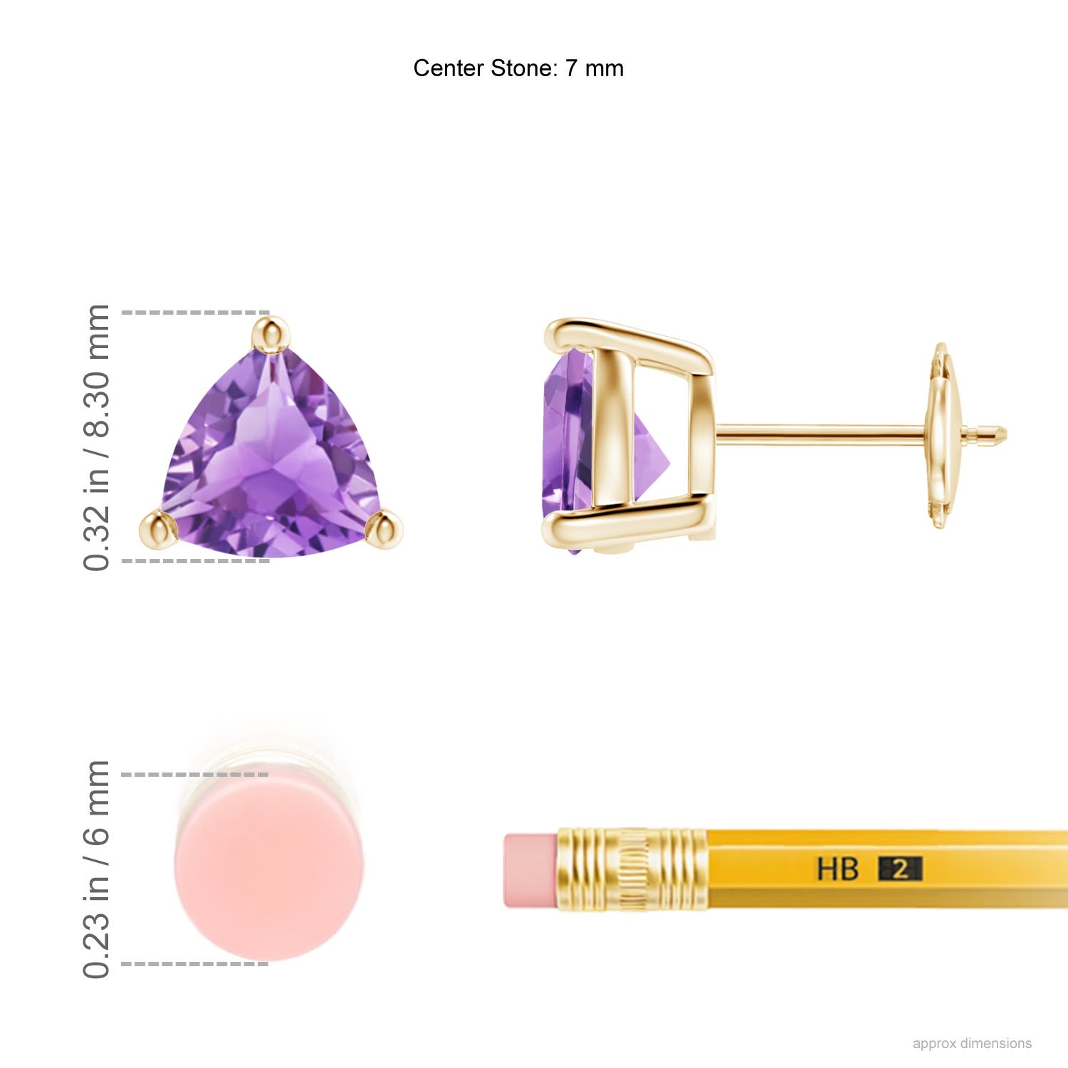 A - Amethyst / 2.2 CT / 14 KT Yellow Gold