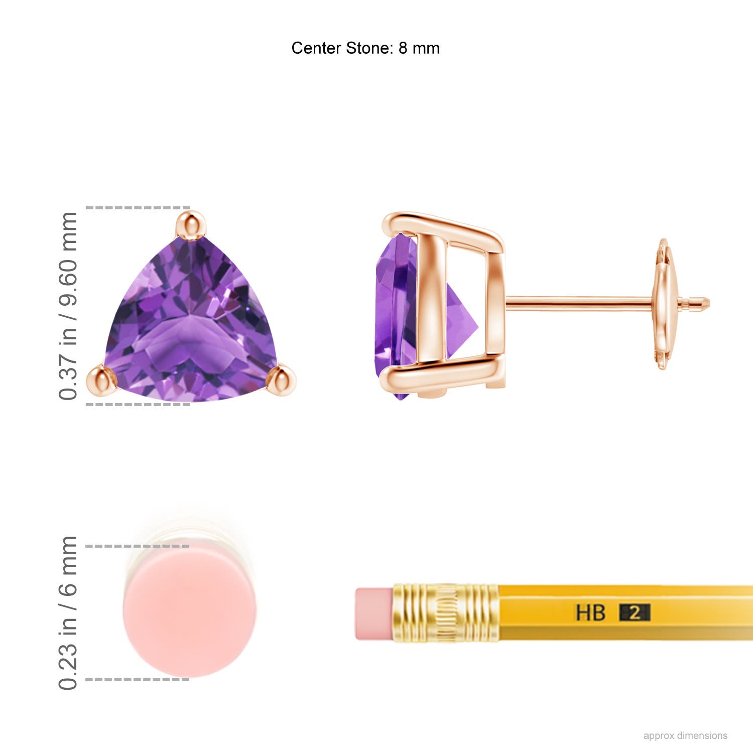 AA - Amethyst / 3.2 CT / 14 KT Rose Gold