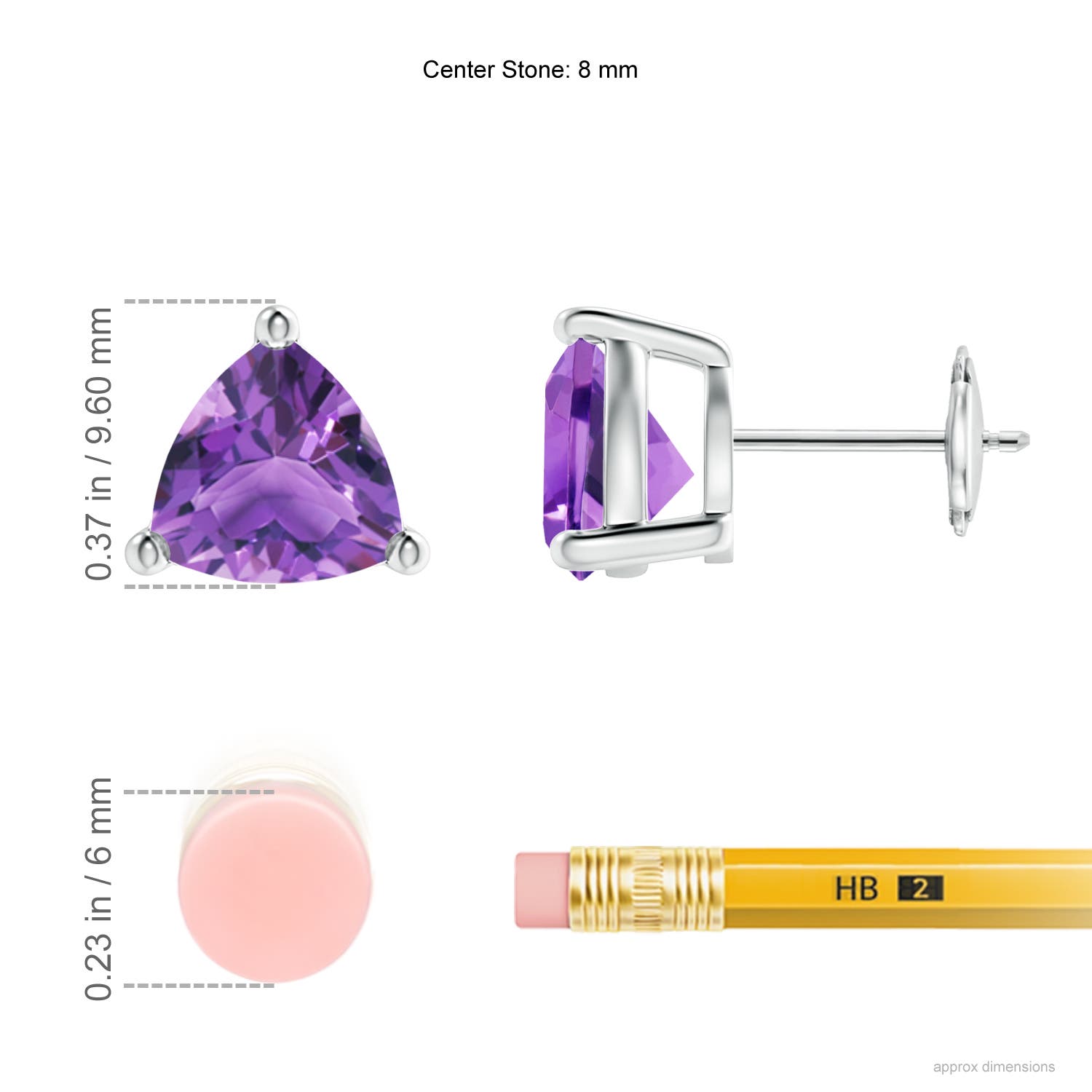 AA - Amethyst / 3.2 CT / 14 KT White Gold