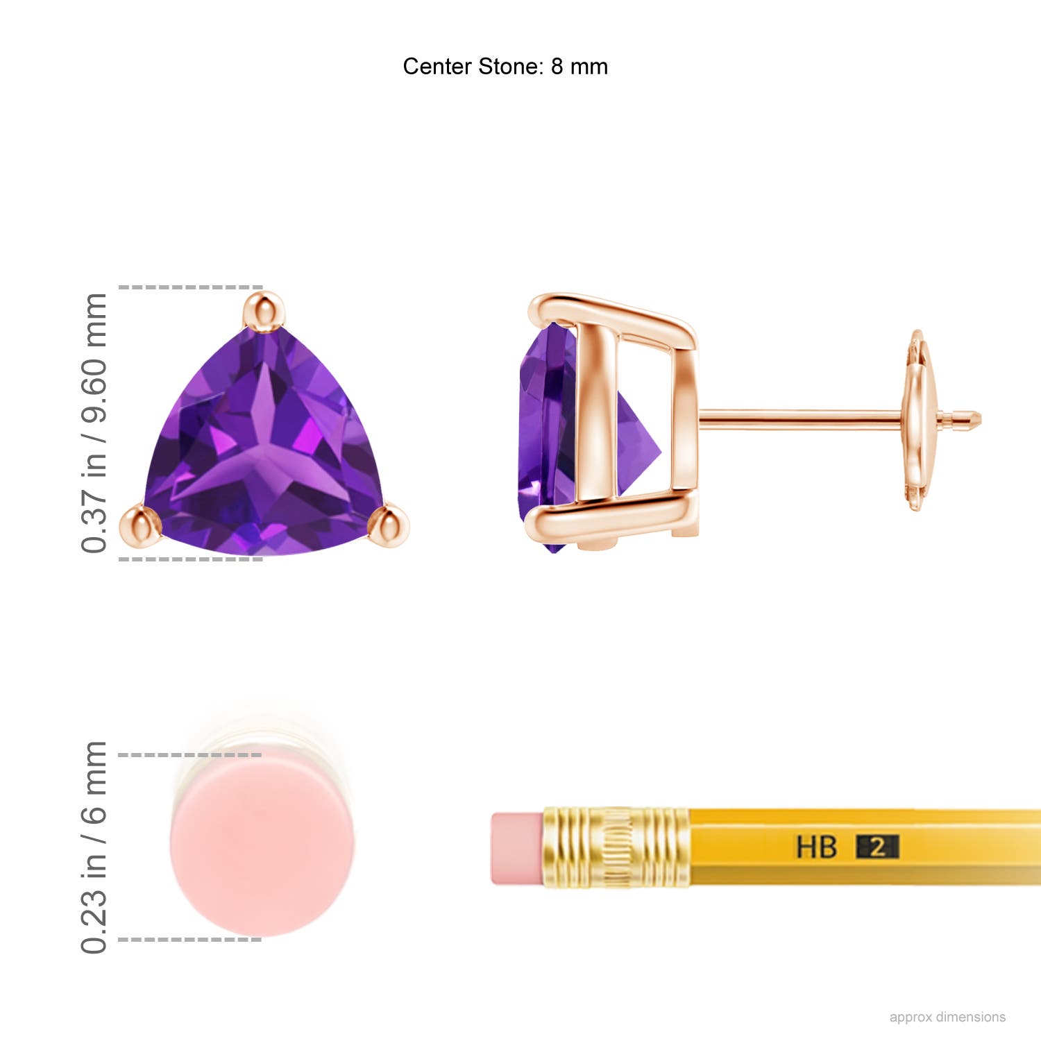 AAAA - Amethyst / 3.2 CT / 14 KT Rose Gold