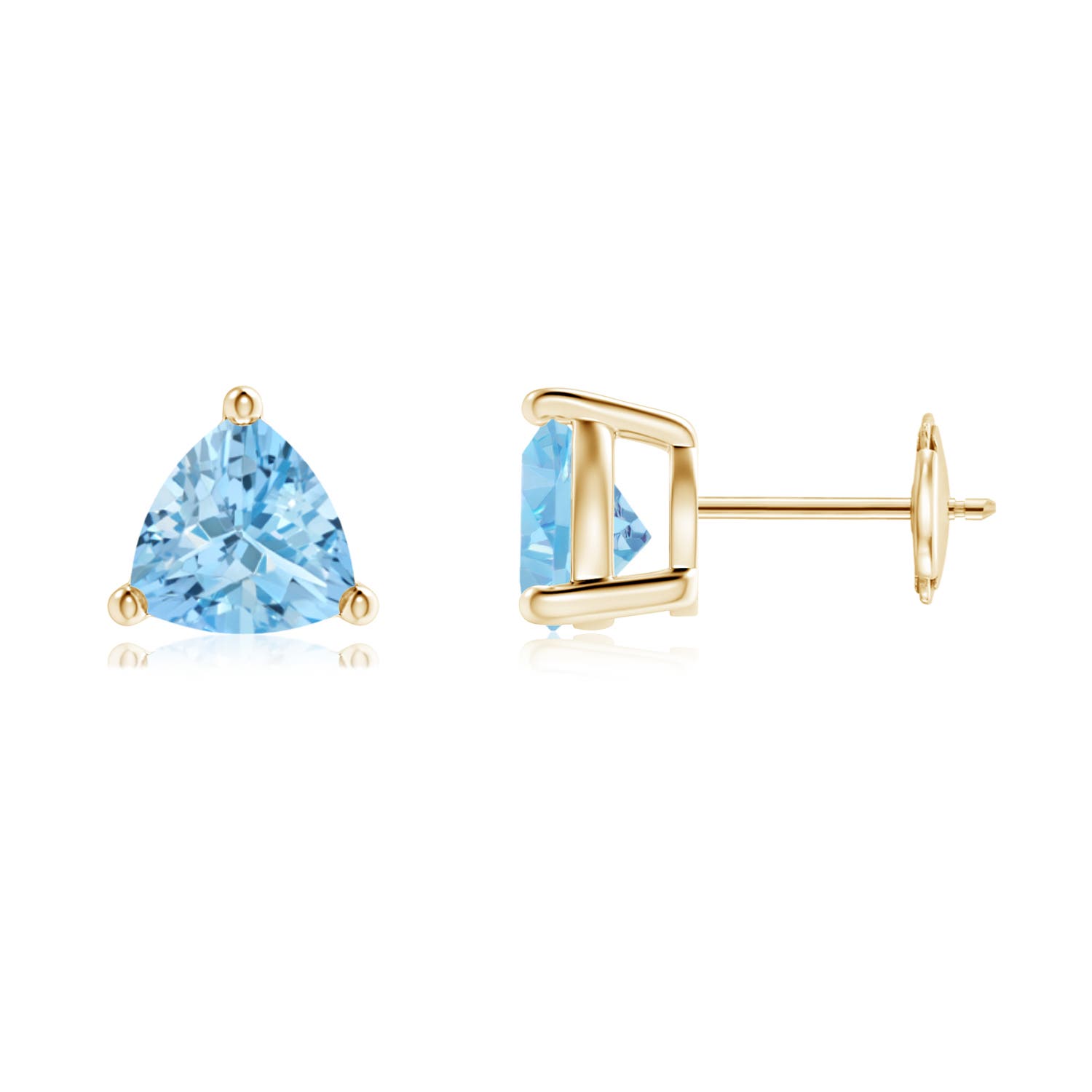 AAAA - Aquamarine / 2 CT / 14 KT Yellow Gold