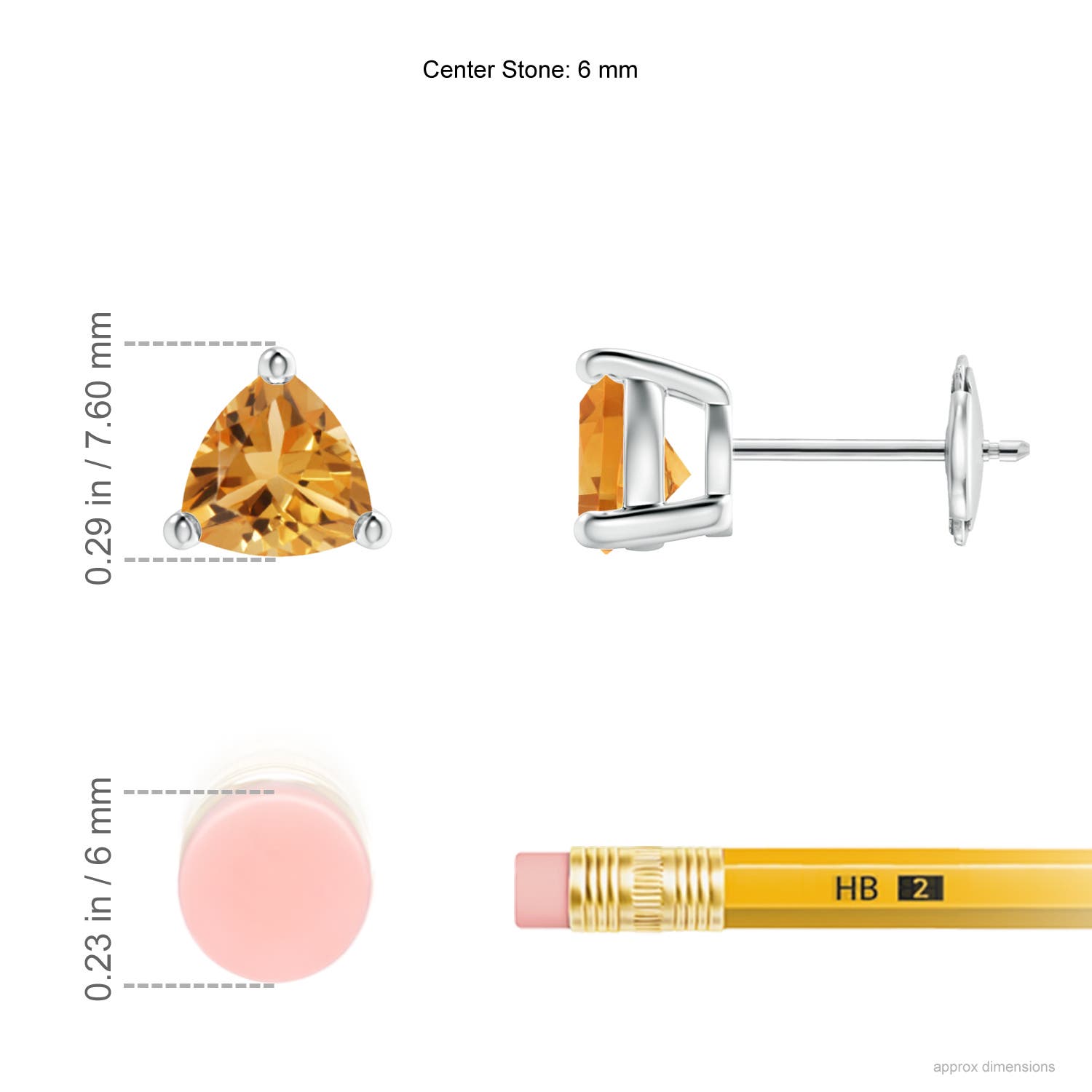 A - Citrine / 1.2 CT / 14 KT White Gold