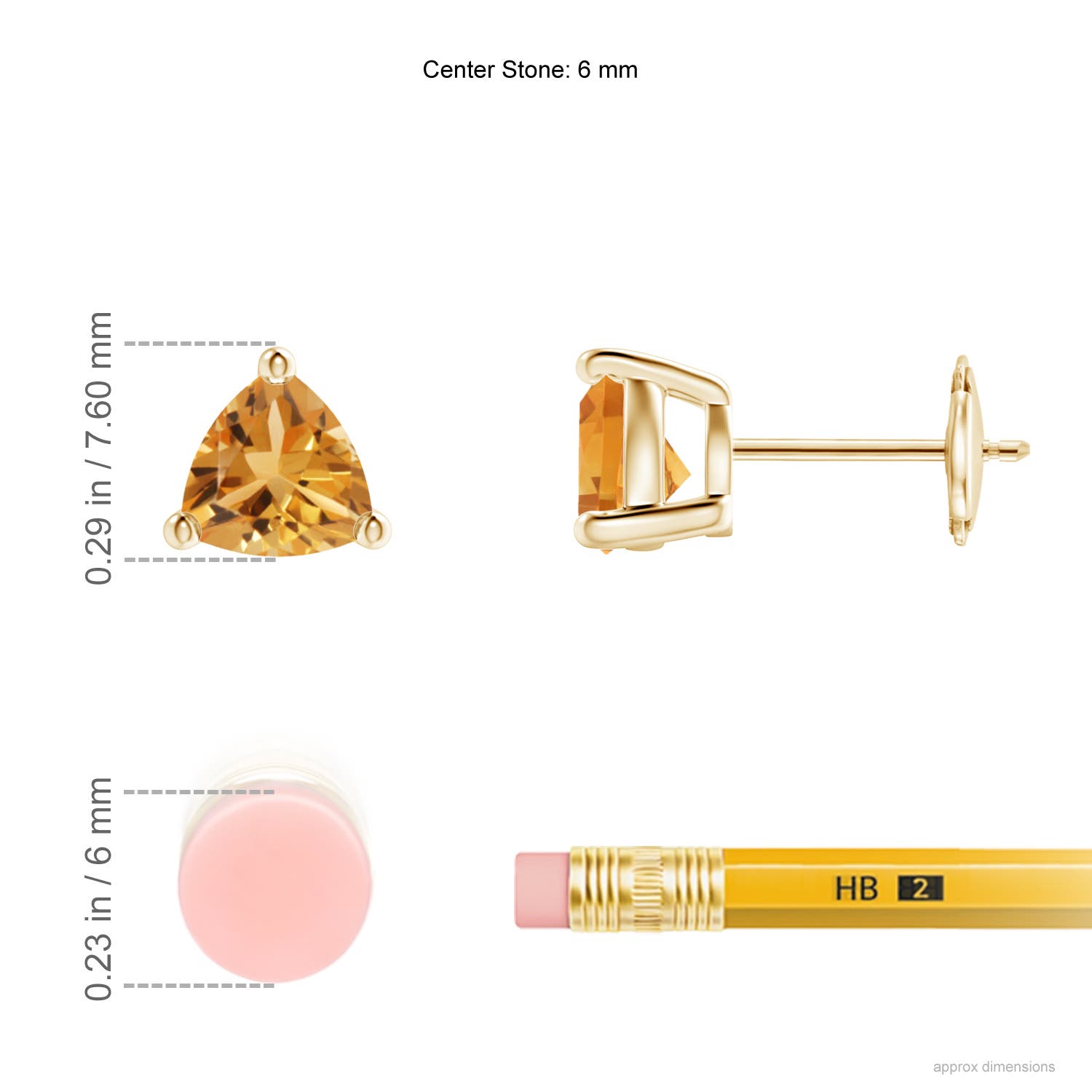 A - Citrine / 1.2 CT / 14 KT Yellow Gold