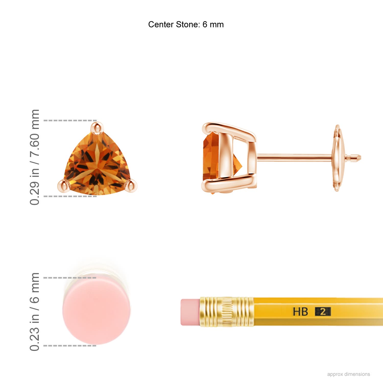 AAA - Citrine / 1.2 CT / 14 KT Rose Gold