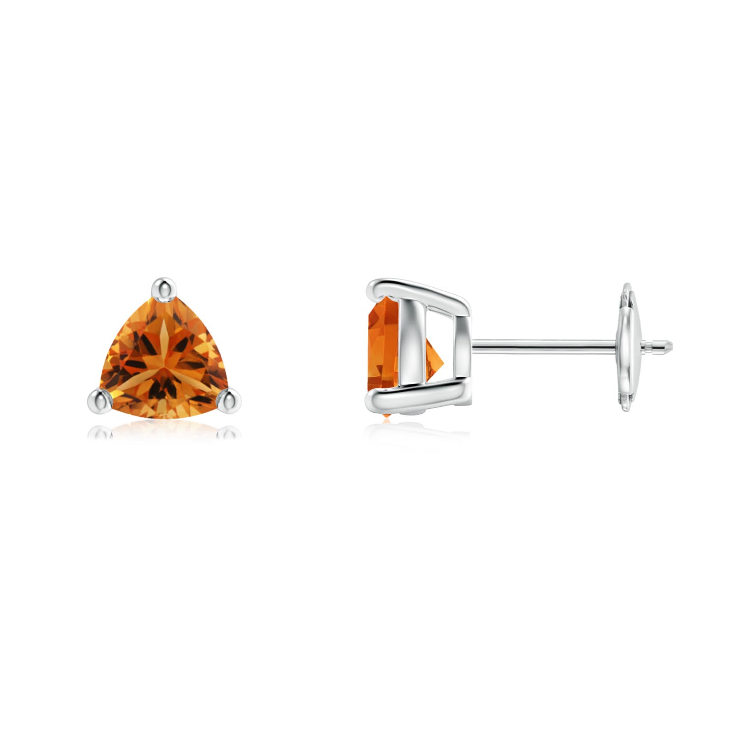 AAA - Citrine / 1.2 CT / 14 KT White Gold