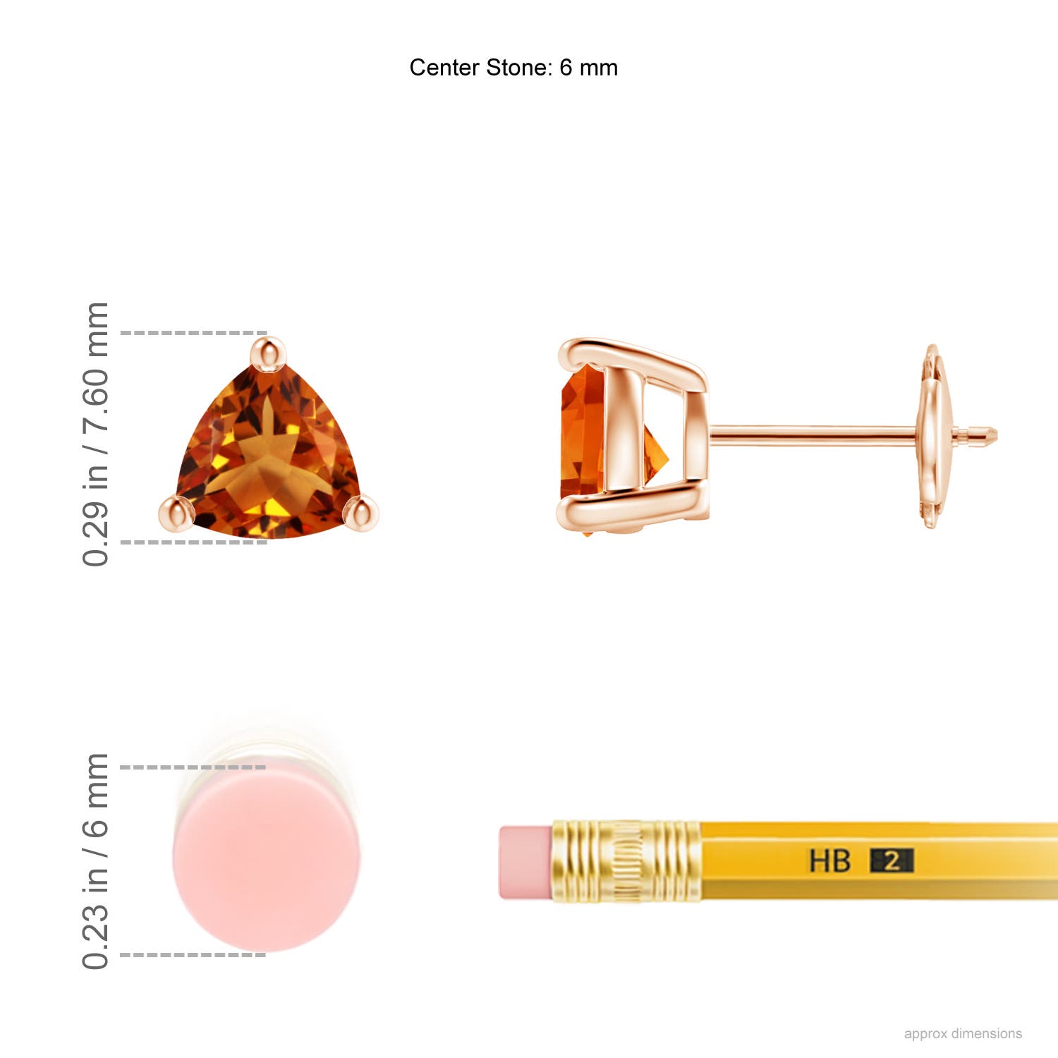 AAAA - Citrine / 1.2 CT / 14 KT Rose Gold