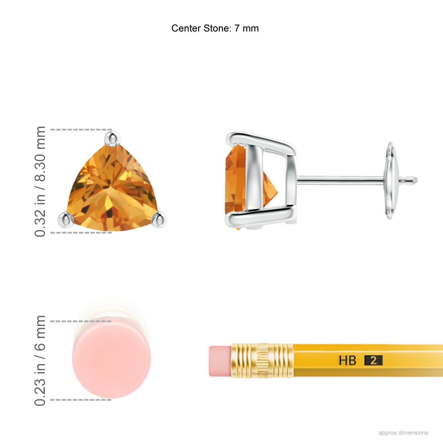 AA - Citrine / 1.84 CT / 14 KT White Gold