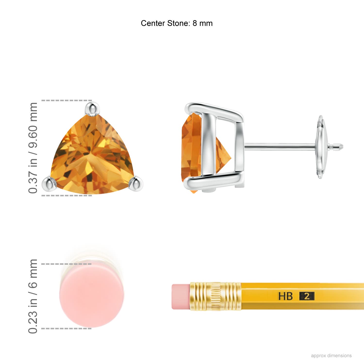 AA - Citrine / 2.8 CT / 14 KT White Gold