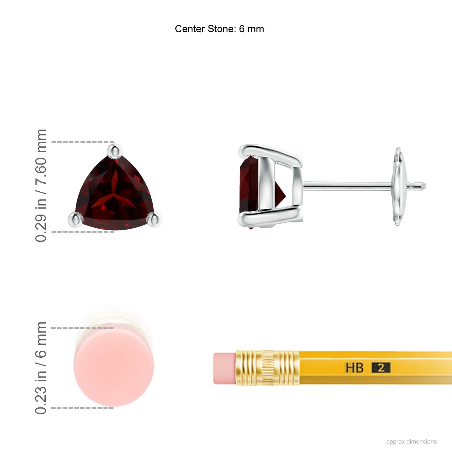 A - Garnet / 1.7 CT / 14 KT White Gold