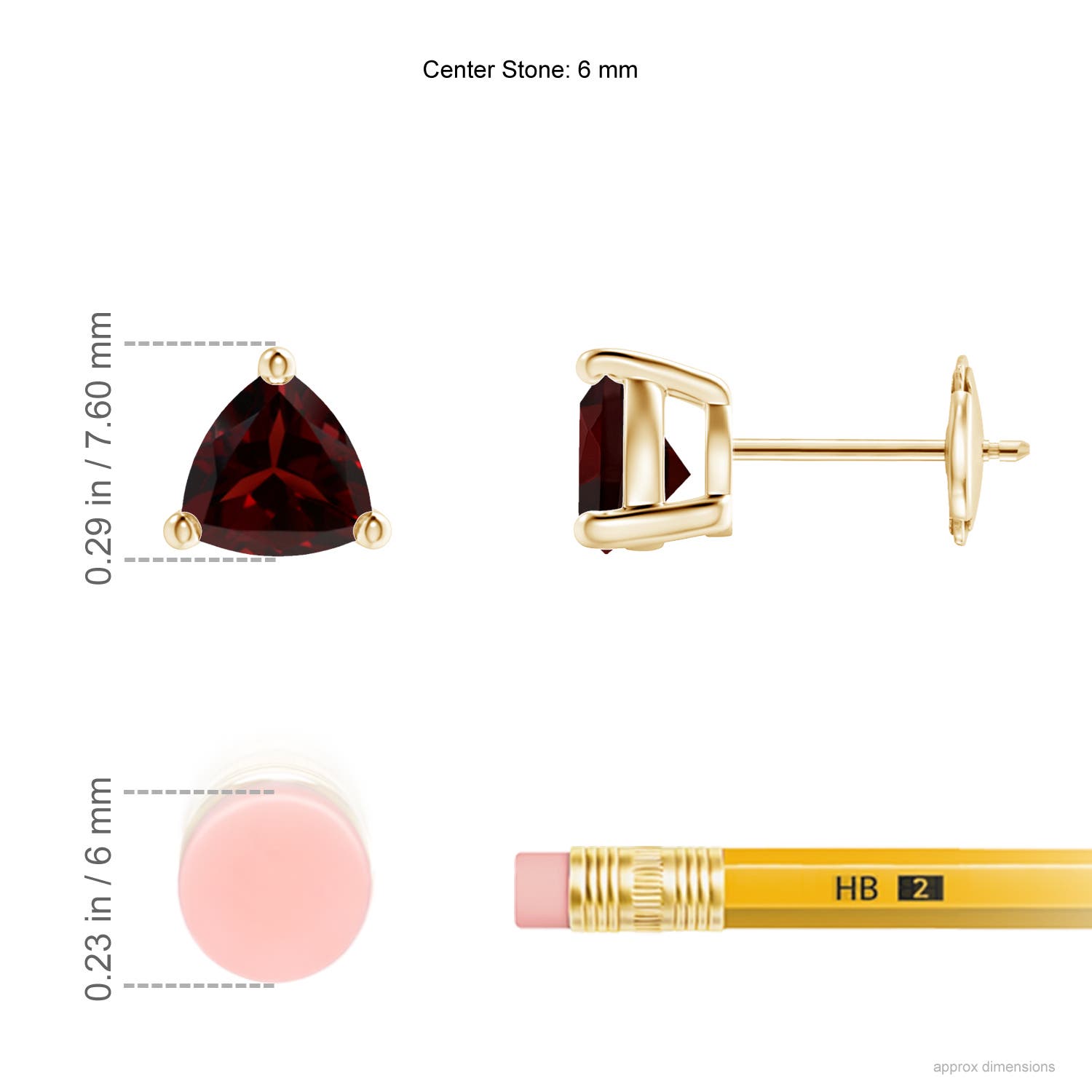 A - Garnet / 1.7 CT / 14 KT Yellow Gold