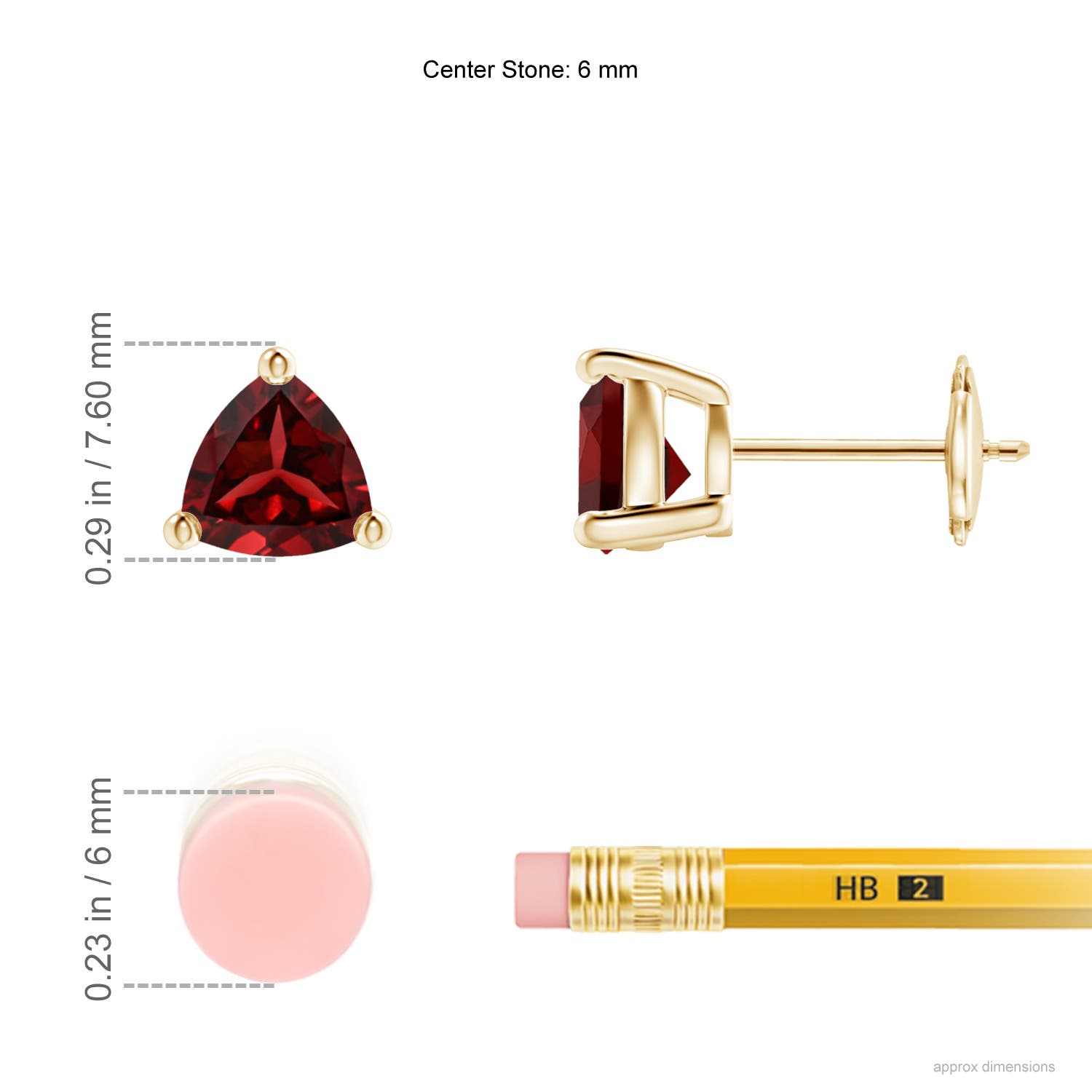 AAAA - Garnet / 1.7 CT / 14 KT Yellow Gold