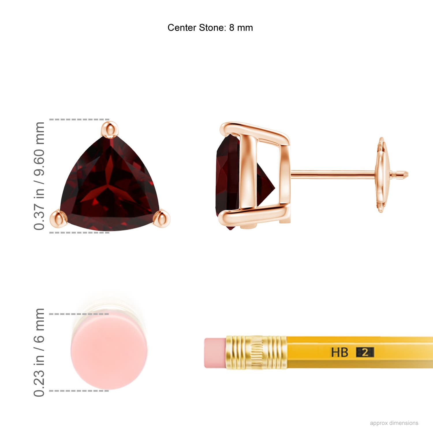 A - Garnet / 3.8 CT / 14 KT Rose Gold