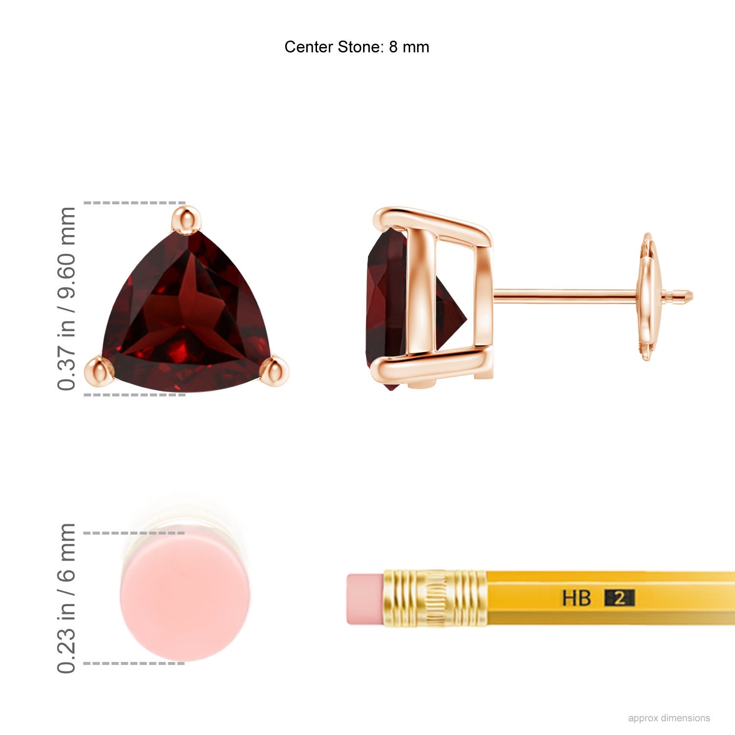 AA - Garnet / 3.8 CT / 14 KT Rose Gold