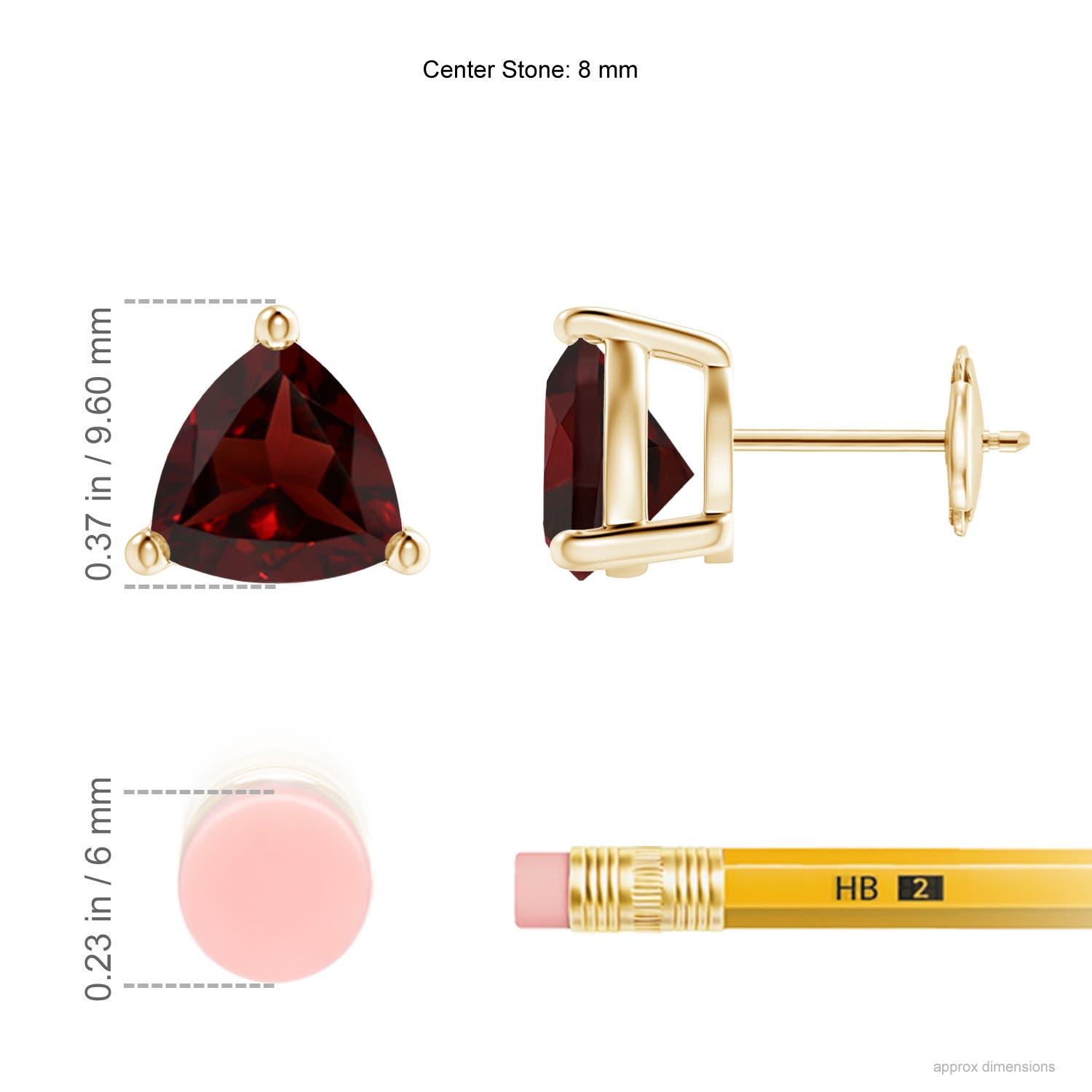 AA - Garnet / 3.8 CT / 14 KT Yellow Gold