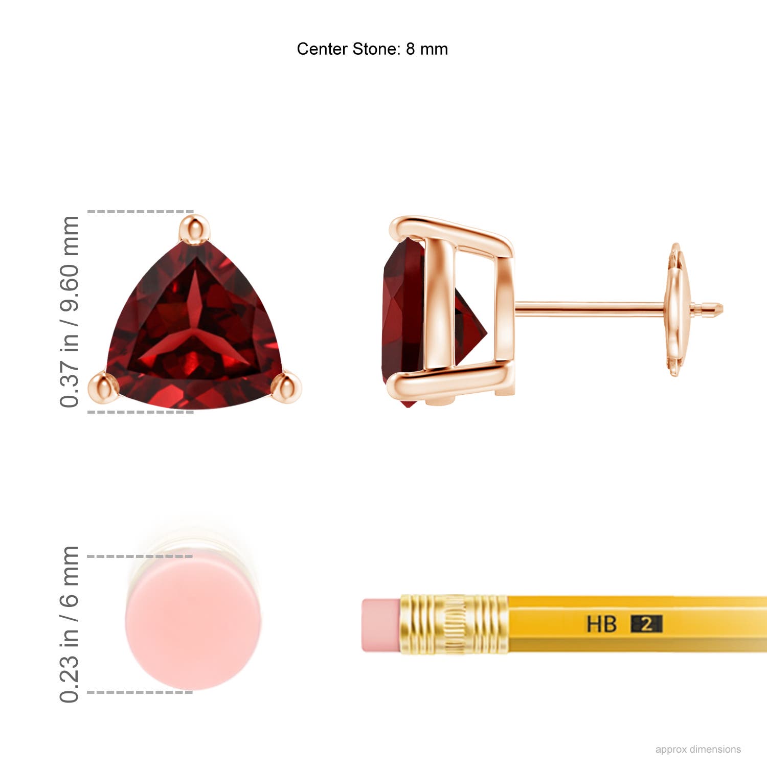 AAAA - Garnet / 3.8 CT / 14 KT Rose Gold