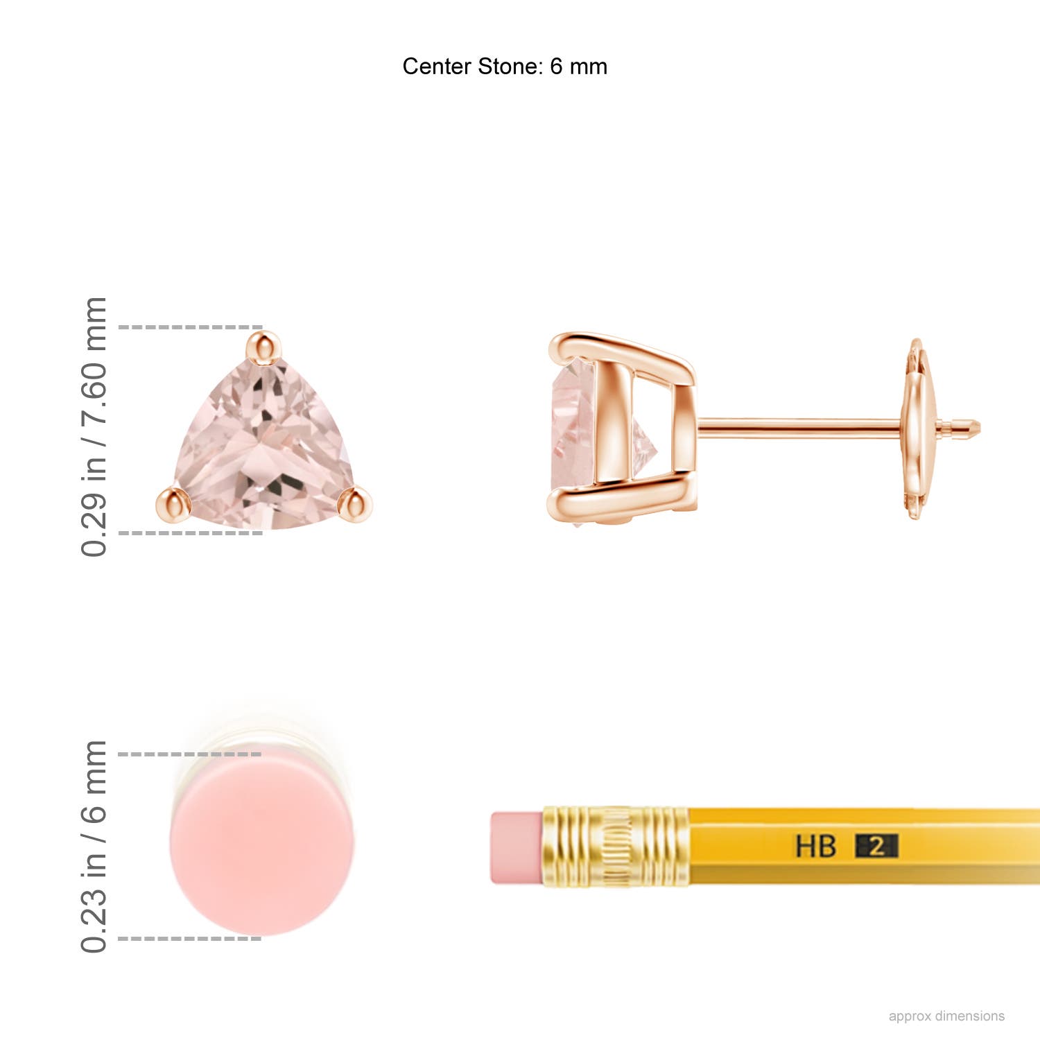 A - Morganite / 1.2 CT / 14 KT Rose Gold