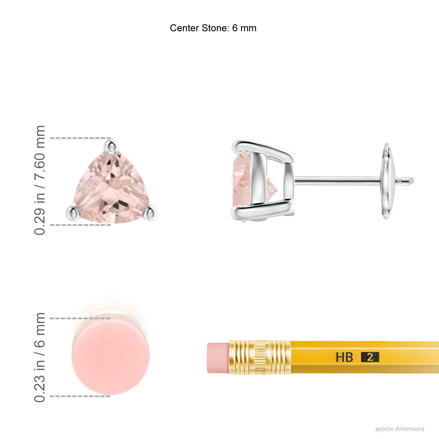 A - Morganite / 1.2 CT / 14 KT White Gold