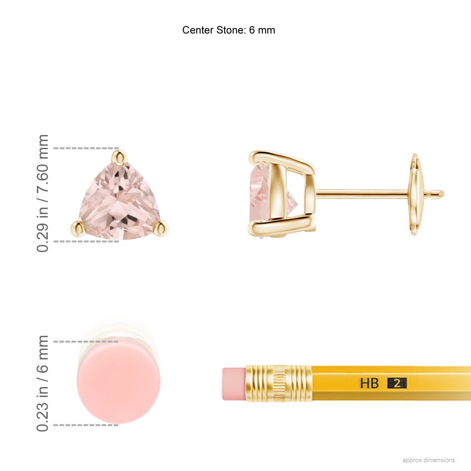 A - Morganite / 1.2 CT / 14 KT Yellow Gold