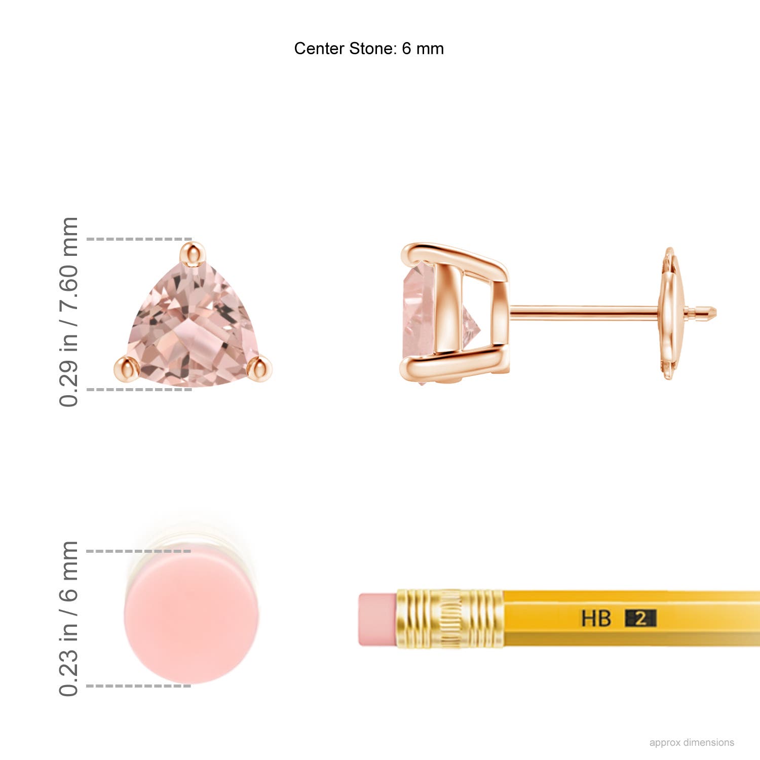 AAA - Morganite / 1.2 CT / 14 KT Rose Gold