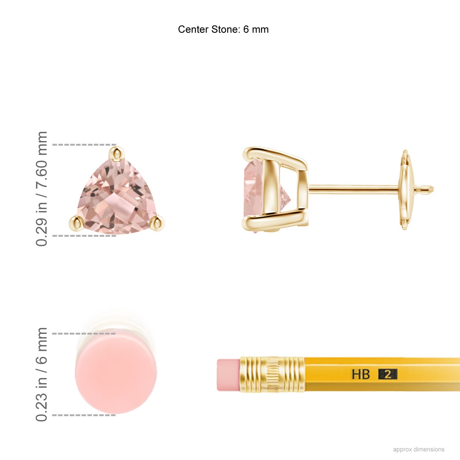 AAA - Morganite / 1.2 CT / 14 KT Yellow Gold