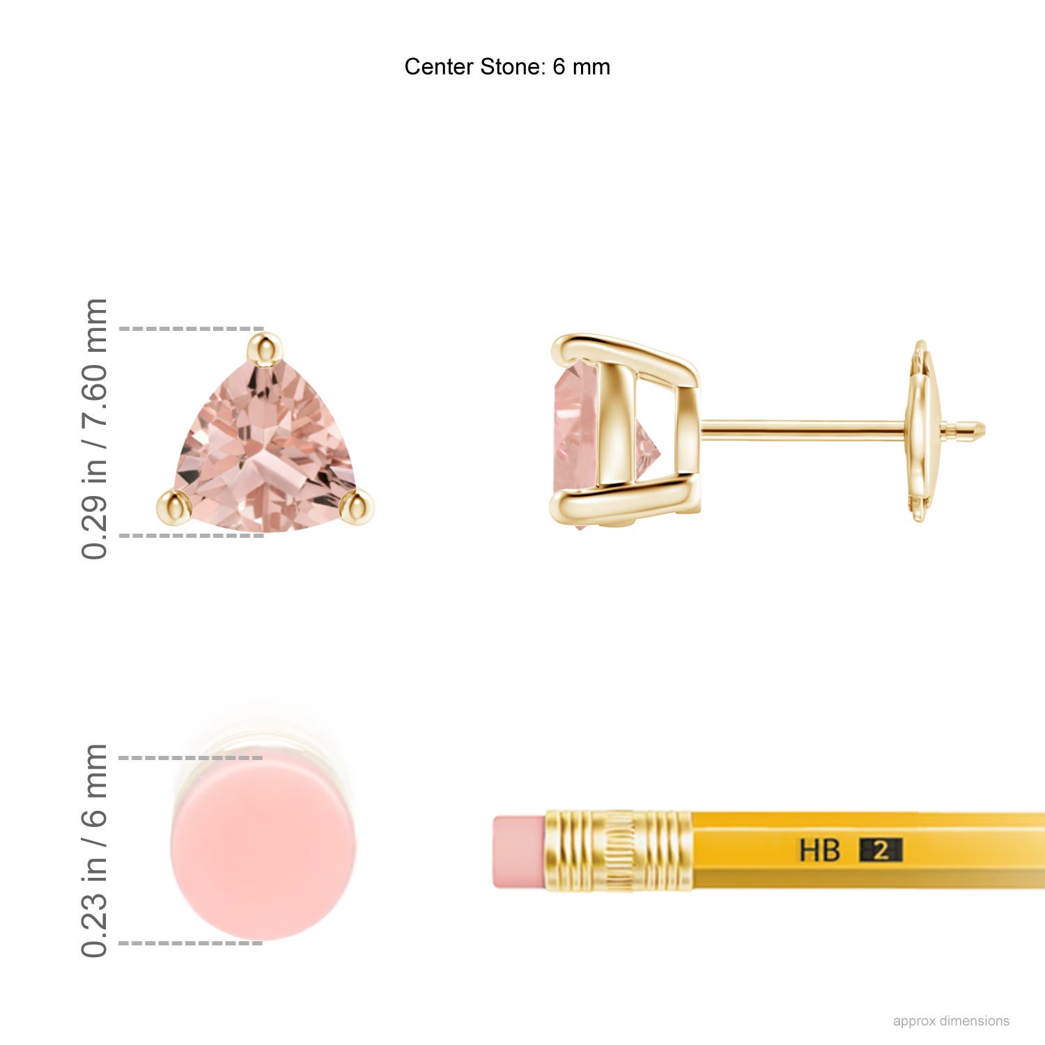 AAAA - Morganite / 1.2 CT / 14 KT Yellow Gold