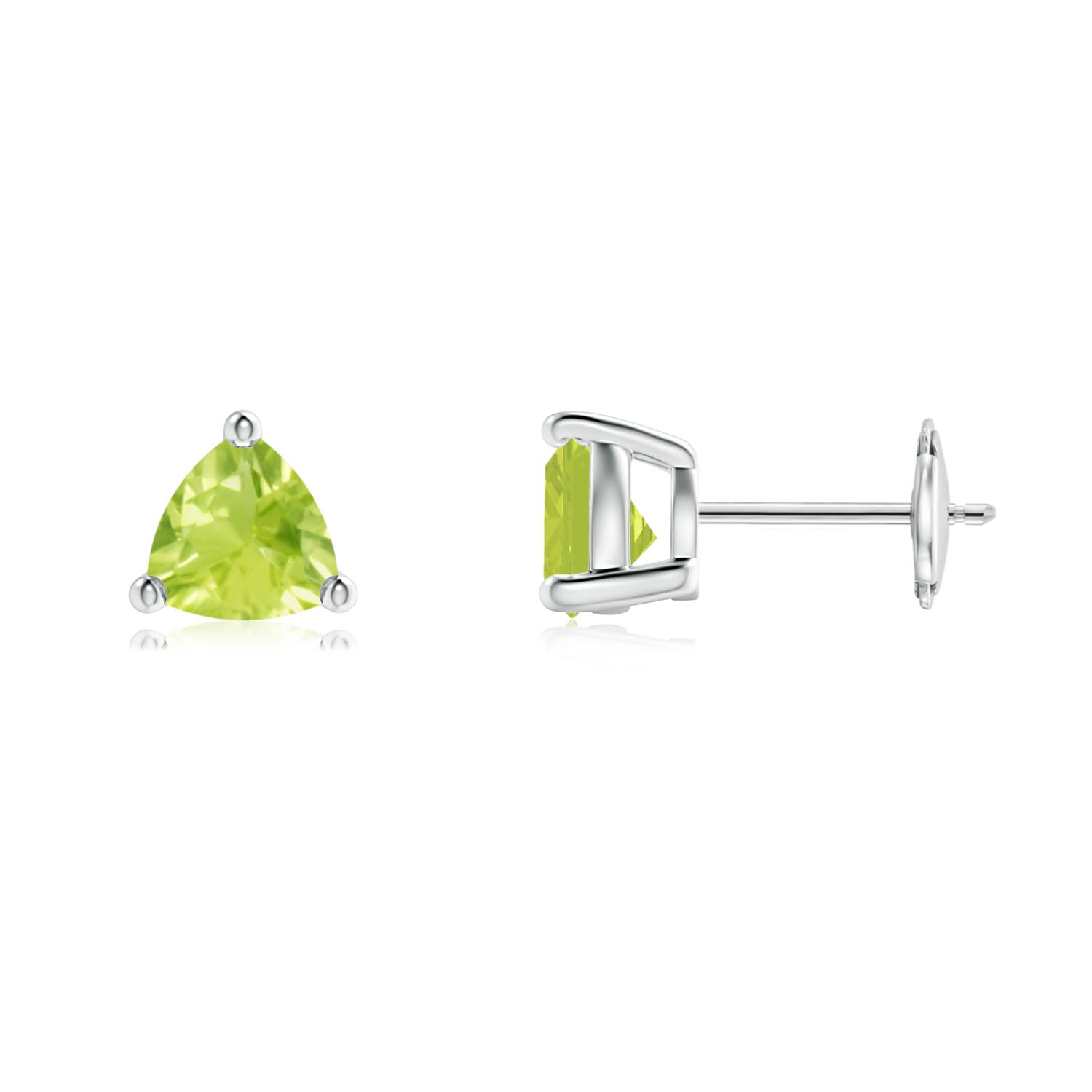 A - Peridot / 1.4 CT / 14 KT White Gold