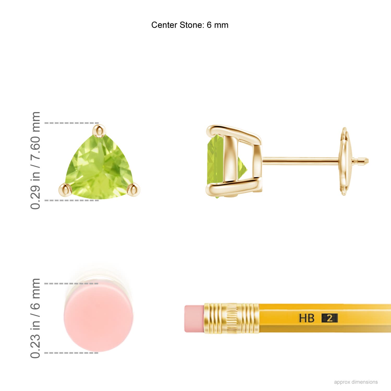 A - Peridot / 1.4 CT / 14 KT Yellow Gold