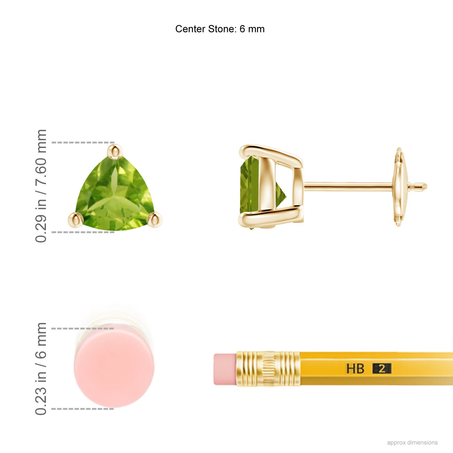 AAA - Peridot / 1.4 CT / 14 KT Yellow Gold