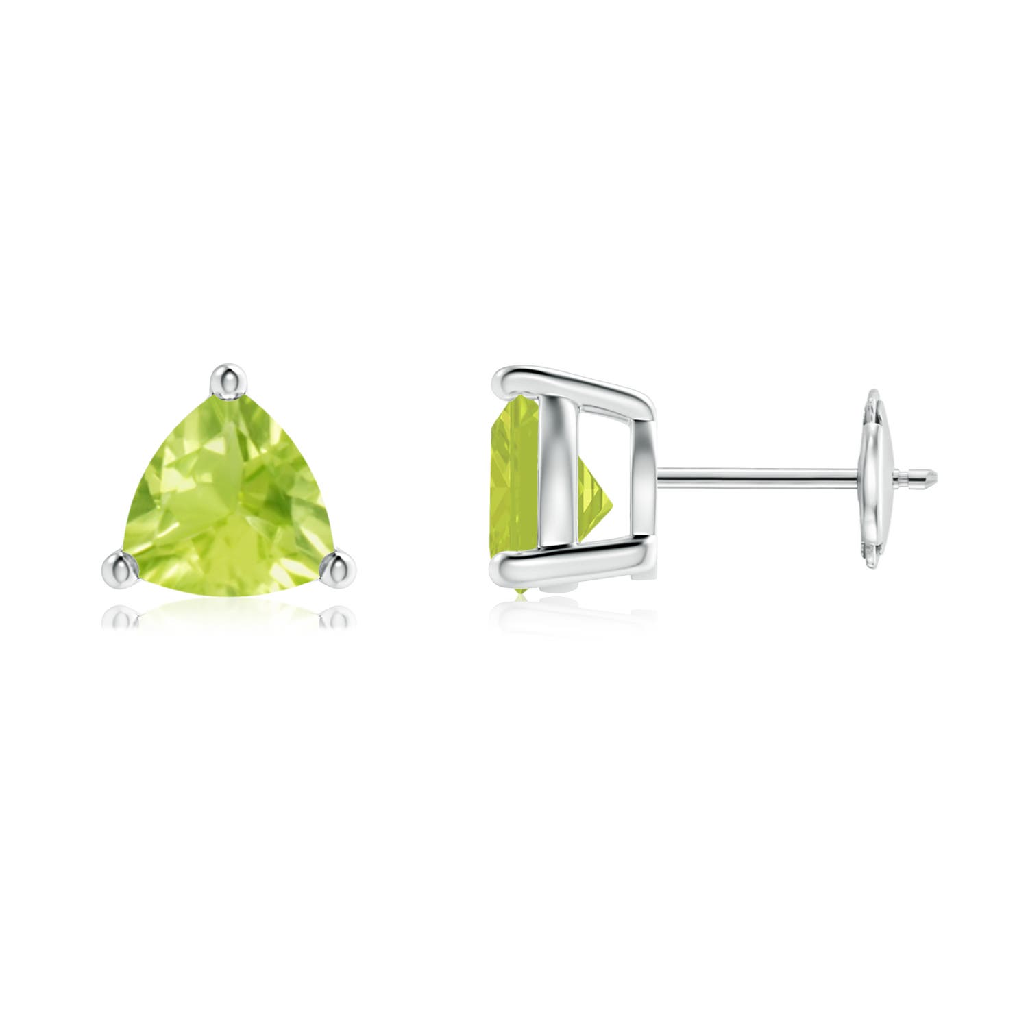 A - Peridot / 2.4 CT / 14 KT White Gold