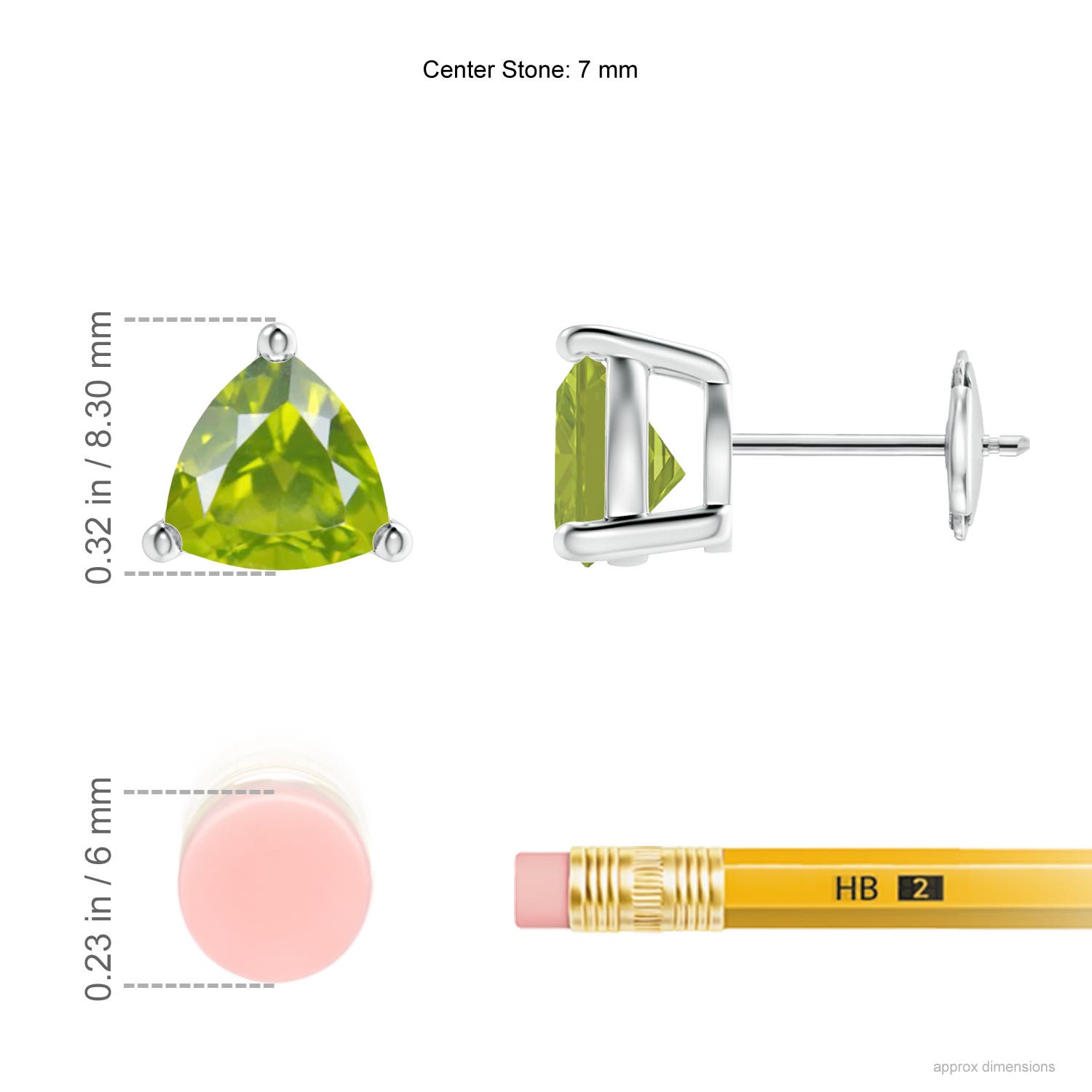 AA - Peridot / 2.4 CT / 14 KT White Gold