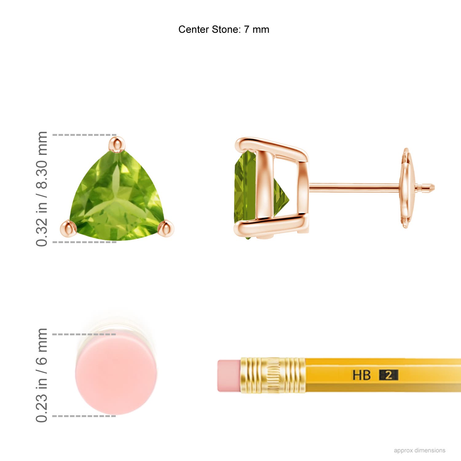 AAA - Peridot / 2.4 CT / 14 KT Rose Gold